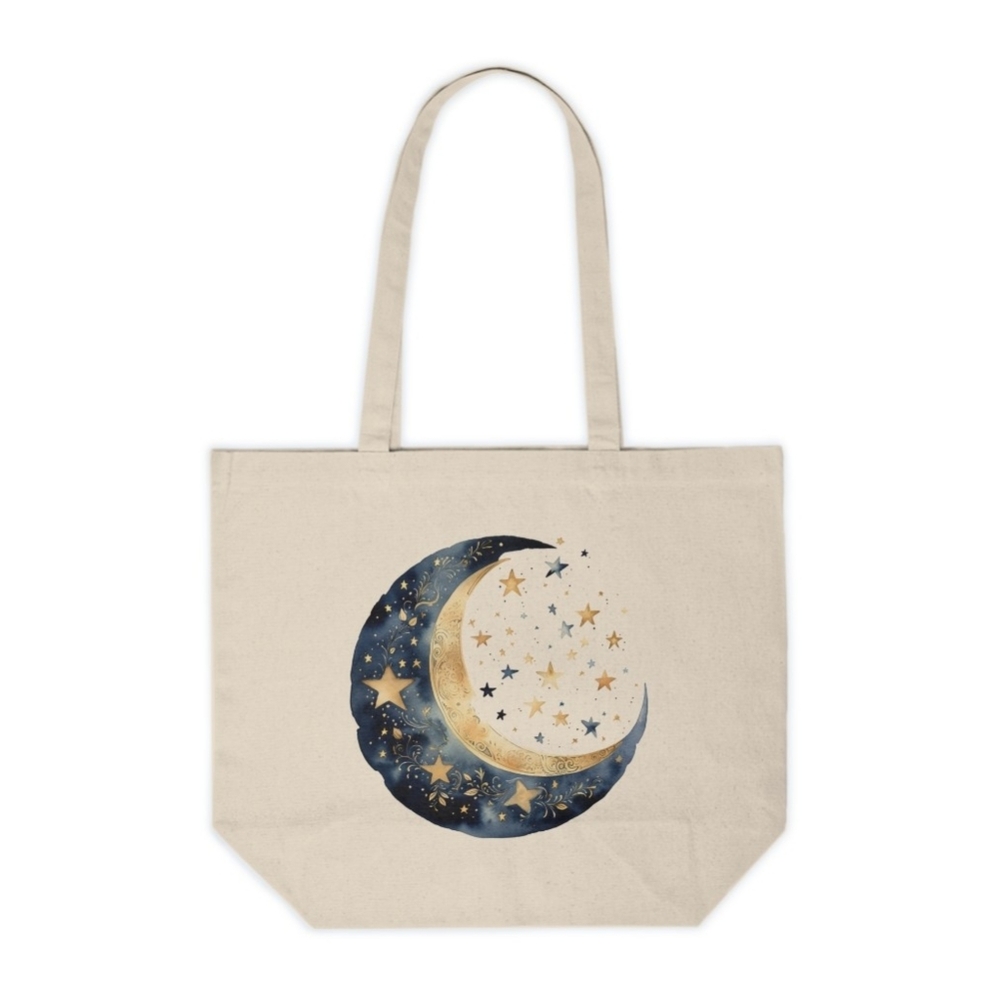 Moon And Stars Custom Canvas Tote Bag